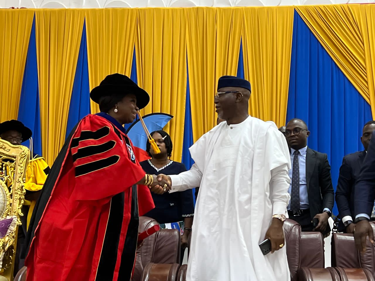 AKINLOSOTU CONGRATULATES HON. DR. ABIKE DABIRI-EREWA ON DOCTOR OF LETTERS (HONORIS CAUSA) AWARD BY ABUAD