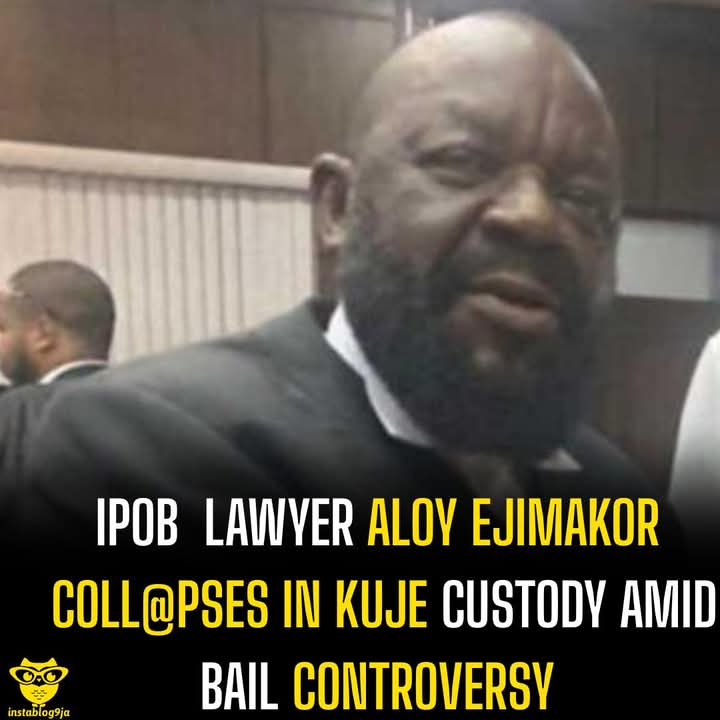 IPOB Lawyer Aloy Ejimakor Coll@pses in Kuje Custody Amid Bail Controversy