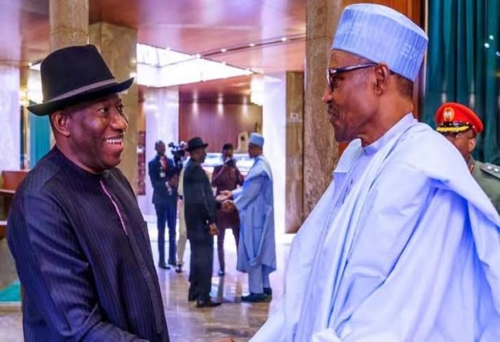 Presidents Buhari, Jonathan