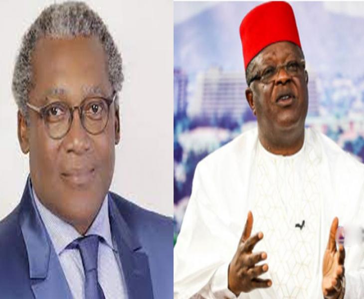 L-R (A combination photo of Iduma Enwo Igariwey and Dave Umahi)